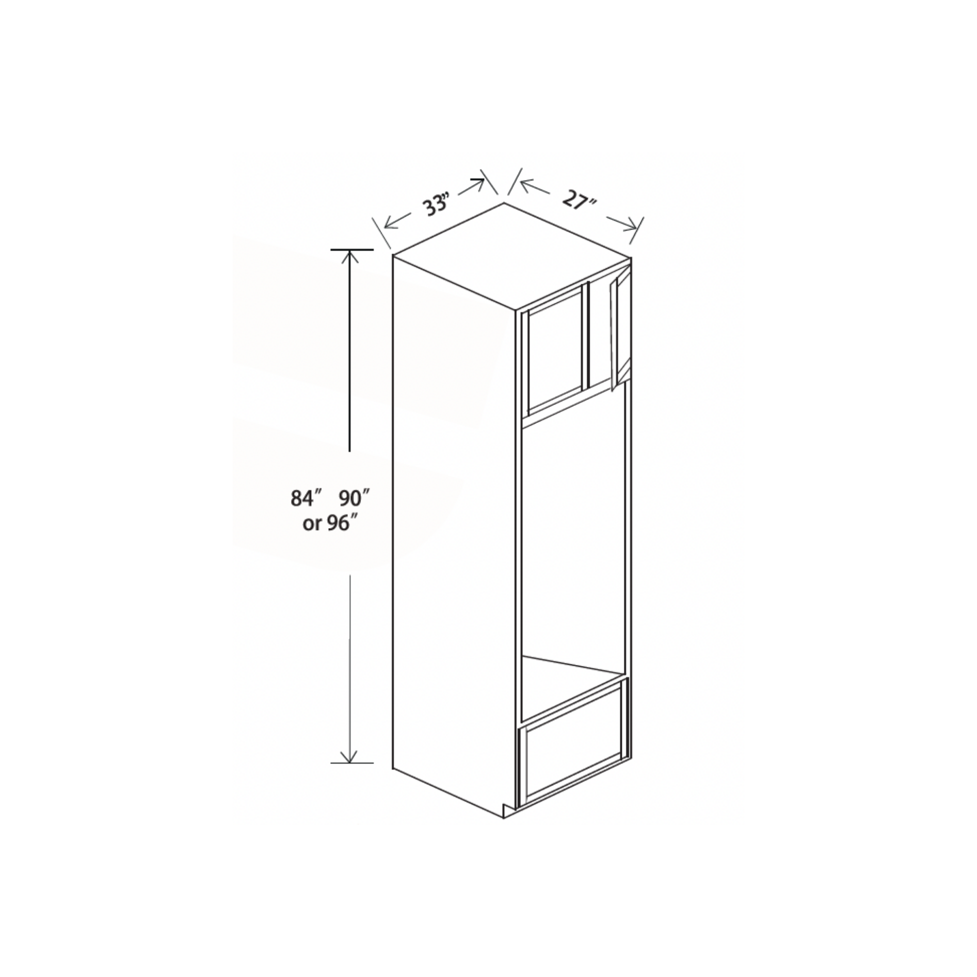D2 - White Shaker Base Cabinets - L&C Cabinetry