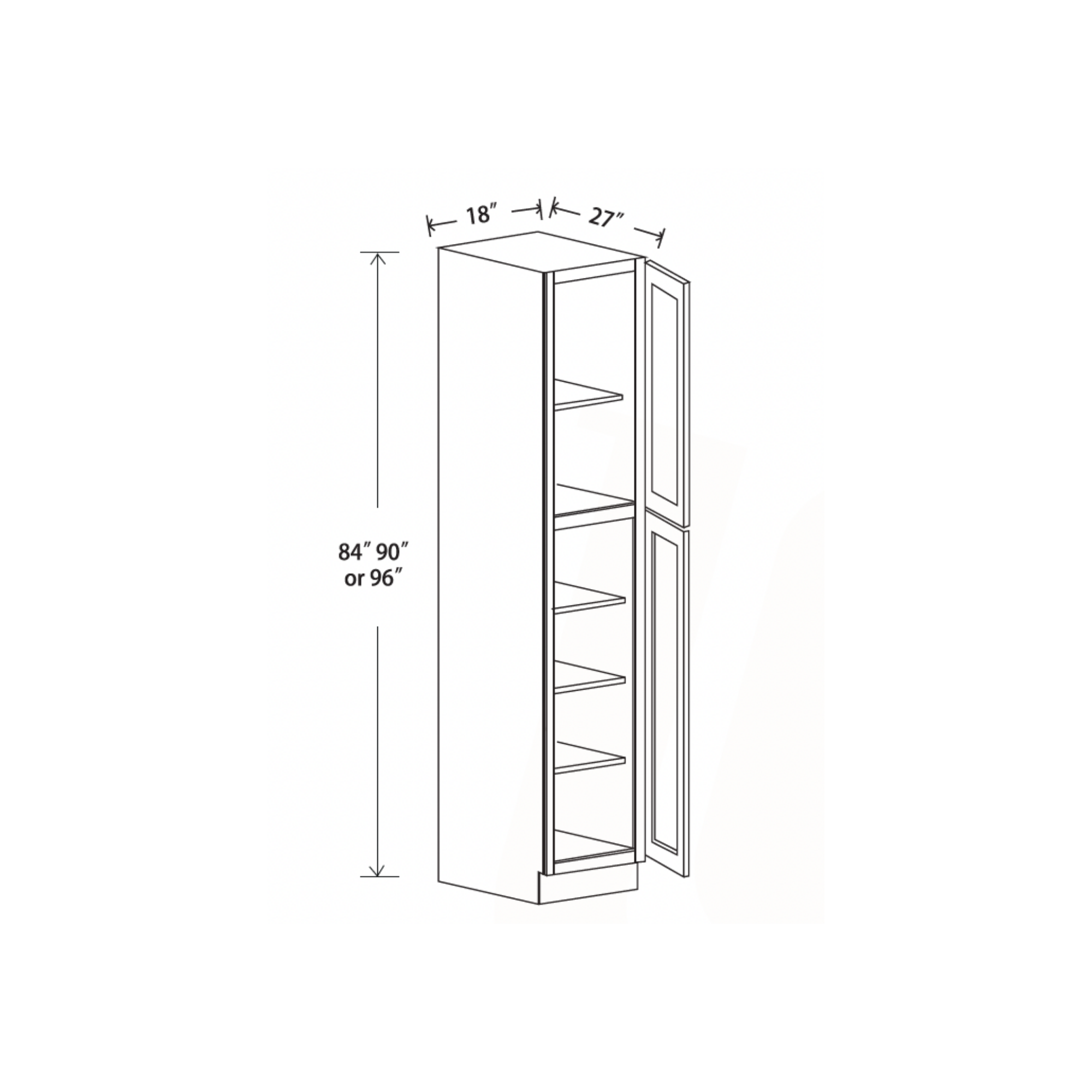 D2 - White Shaker Base Cabinets - L&C Cabinetry